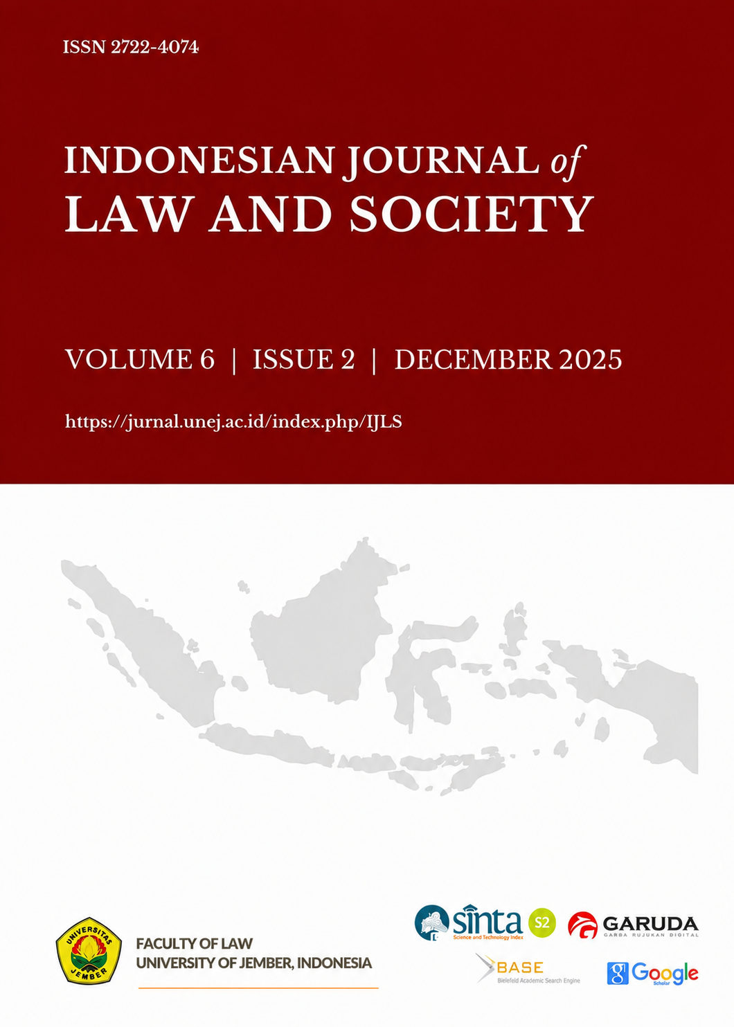 					View Vol. 6 No. 2 (2025): Indonesian Journal of Law and Society
				